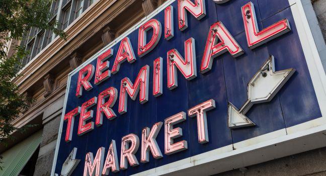 Reading Terminal Market sign in Philadelphia, Pennsylvania.