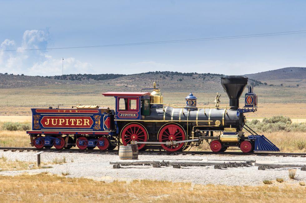 Locomotive in Utah America Golden Spike.
