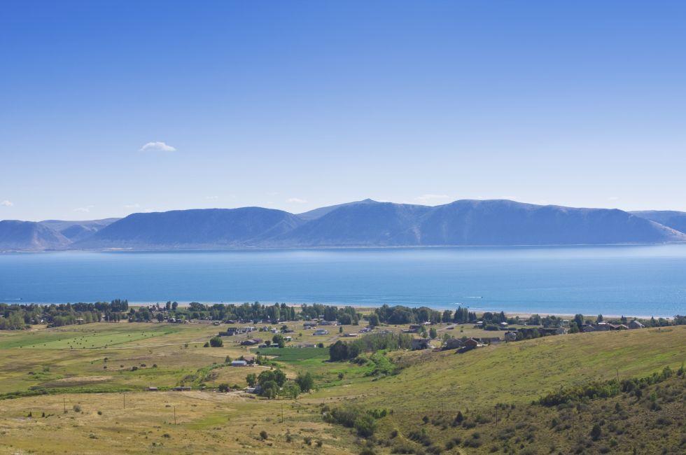 The landscape of a beautiful mountain lake in Northern Utah and southern Idaho.