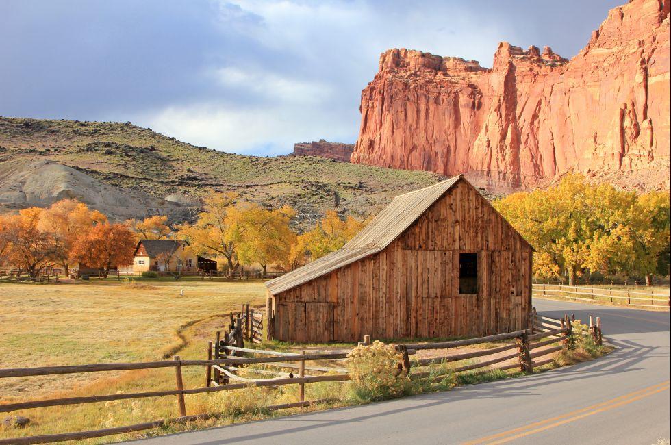 Historic Gifford Barn in Capitol Reef National Park, Utah, USA.