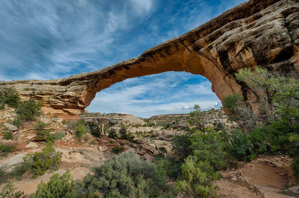 Owachomo Natural Bridge in Natural Bridges National Monument in Lake Powell, Utah