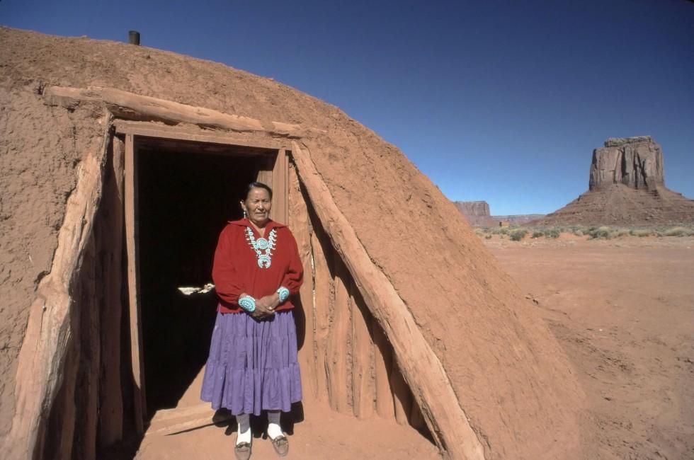 Woman, Mesa, Monument Valley, Arizona USA