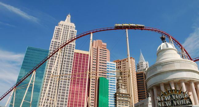 Las Vegas, Nevada - 05 August 2008: New York-New York Hotel & Casino; architecture recreates New York City skyline.