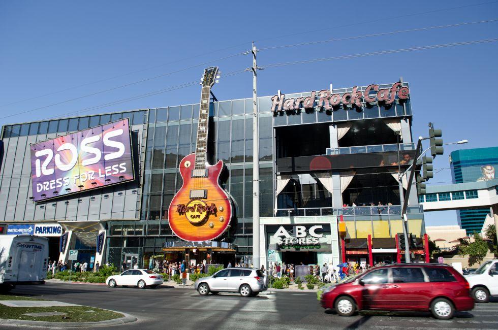 Outside the hard rock cafe in Las Vegas ,Nevada.