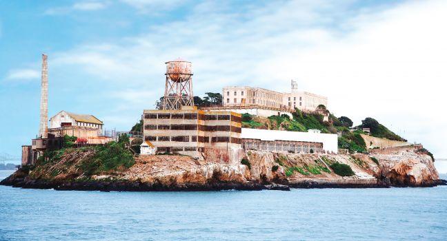 Alcatraz island famous prison in San Francisco.