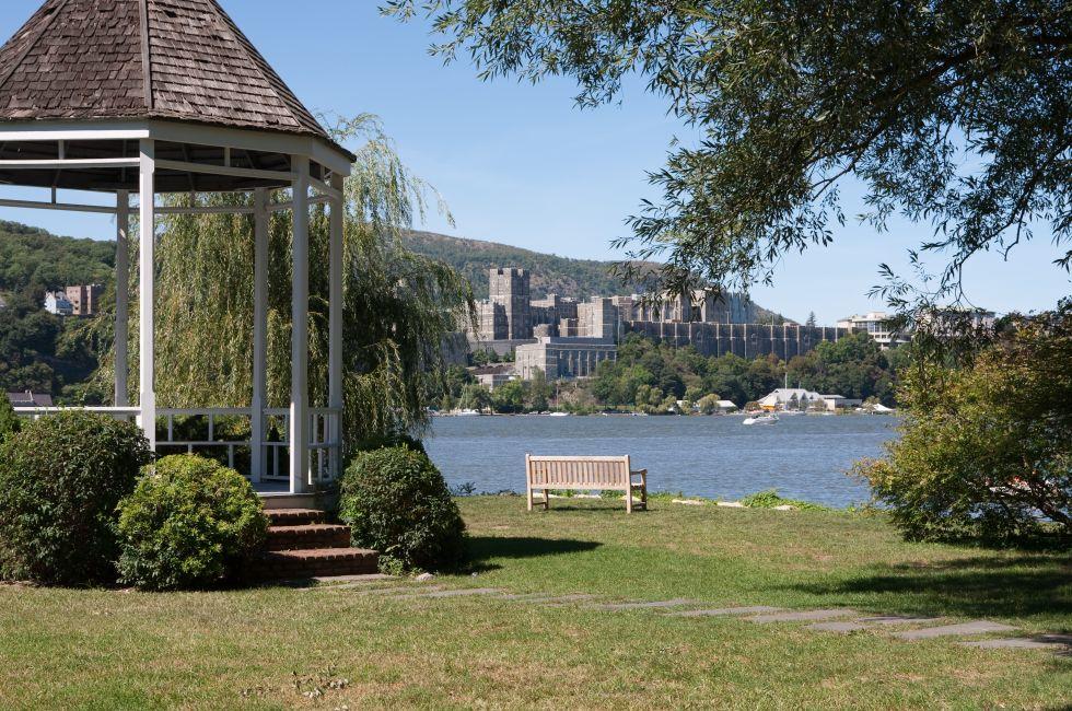 West Point view taken from across the Hudson River in Garrison, NY.; 