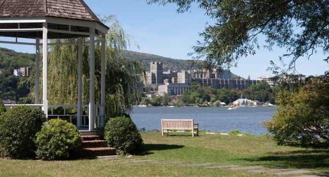 West Point view taken from across the Hudson River in Garrison, NY.; 