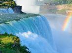 Niagara Falls in the morning with rainbow