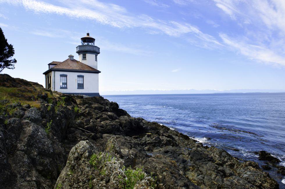Lime Kiln lighthouse in on San Juan Island.