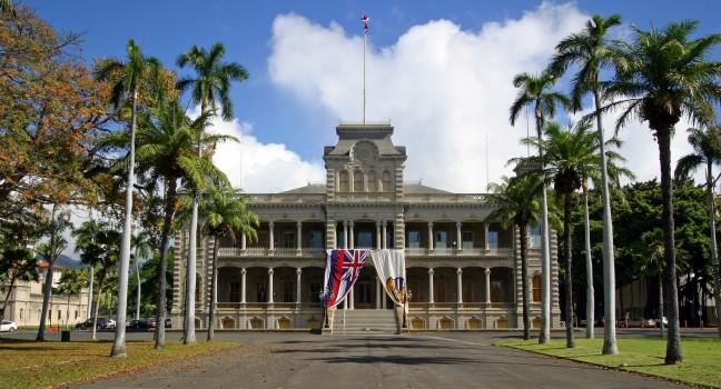 Iolani Palace in Honolulu, Hawaii.  The only royal palace in the United States.