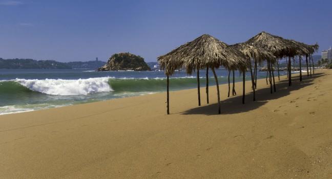 View of Acapulco Bay on a sunny day.