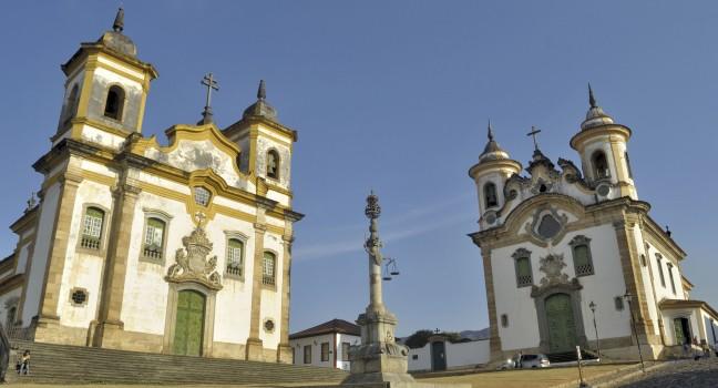 Churchs in square - Mariana - Minas Gerais - Brazil; 