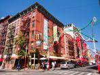 NEW YORK CITY - AUG 30: Intersection in historic Little Italy in lower Manhattan on Aug. 30, 2012. This landmark Italian neighborhood is known for its restaurants and annual Feast of San Genarro.