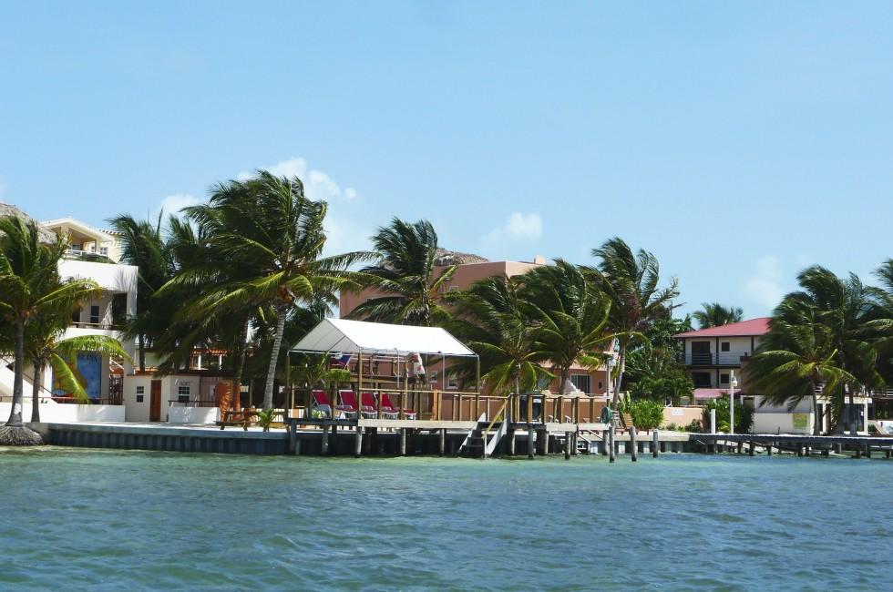 Colorful houses at Caye Caulker, Belize.