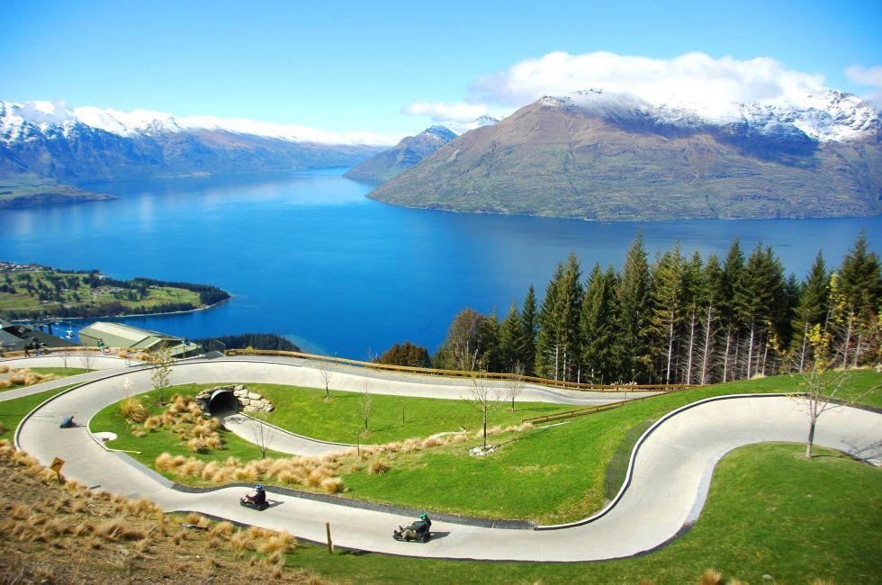 Queenstown luge from Bob's Peak.