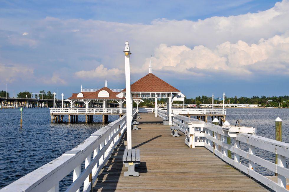 Bradenton Beach Historic Pier on Anna Maria Island, Florida; 