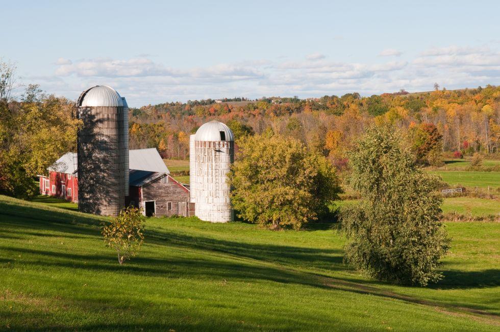 Autumn colors on the farm, Shelburne, Vermont