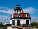 Colchester Reef Lighthouse was painstakingly disassembled, labeled, than reconstructed to its original structure as part of the thirty-seven buildings displayed at the Shelburne Museum.