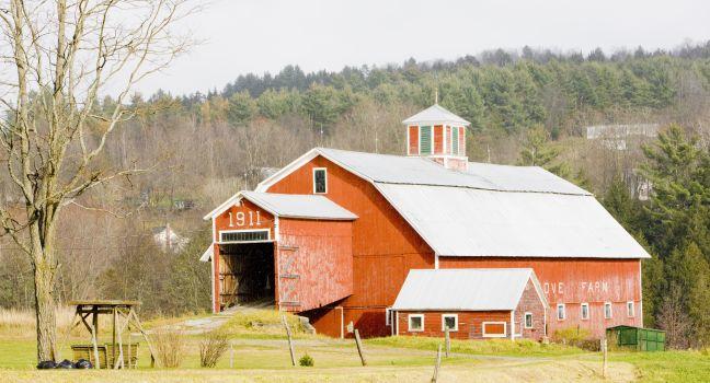 farm near St. Johnsbury, Vermont, USA