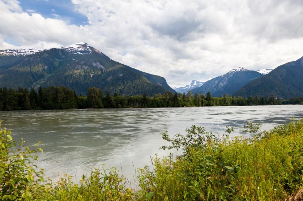 Skeena River, close up Prince Rupert BC Canada; 