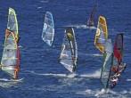 Windsurfing at Hookipa Beach Park Maui Hawaii.