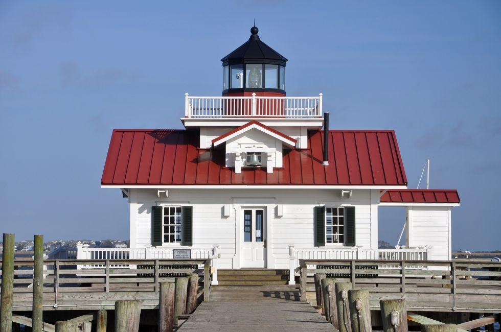 Roanoke Marshes Lighthouse in Roanoke Island, Manteo, North Carolina, USA