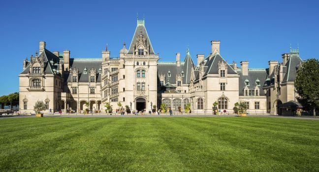 ASHEVILLE, NORTH CAROLINA OCTOBER 11: The Biltmore House and Gardens, a popular tourist attraction, built by George Vanderbilt in 1895 is America's largest home in Asheville on October 10, 2013.;