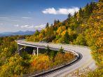 Blue Ridge Parkway Linn Cove Viaduct North Carolina Appalachian Landscape scenic travel photography in autumn