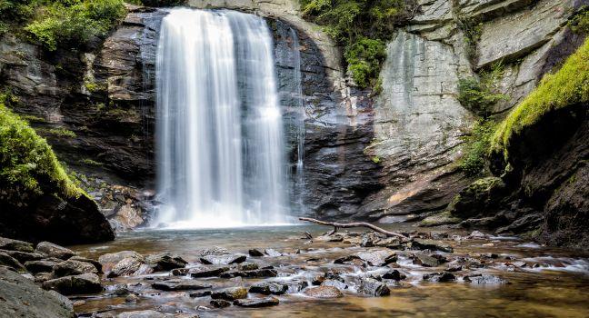 Looking Glass Falls in Pisgah Forest, NC