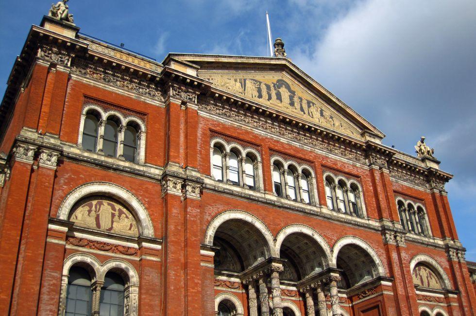 Beautiful architecture on the Victoria & Albert museum in London; Shutterstock ID 47978428; Project/Title: World's Best Fashion Museums; Downloader: Fodor's Travel