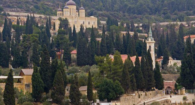 A view to Ein Kerem in Jerusalem. Ein Kerem is a picturesque neighborhood nestled in the hills of southwest Jerusalem, Israel. 