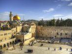 Western Wall and Dome of the Rock in the old city of Jerusalem, Israel.