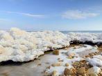 Salt formations in the Dead sea of Israel.; 