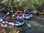 DAN RIVER, ISR - MAY 20:Young Israeli people river rafting on Dan River on May 20 2009.It's the largest of the three principal tributaries of the Jordan River.; Shutterstock ID 141593782; Project/Title: Fodors Israel; Downloader: Melanie Marin