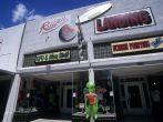 international; ufo; research; roswell; historic; aliens; extraterrestrial; extraterrestrials; mystery; exterior; sign; worm's eye; up shot