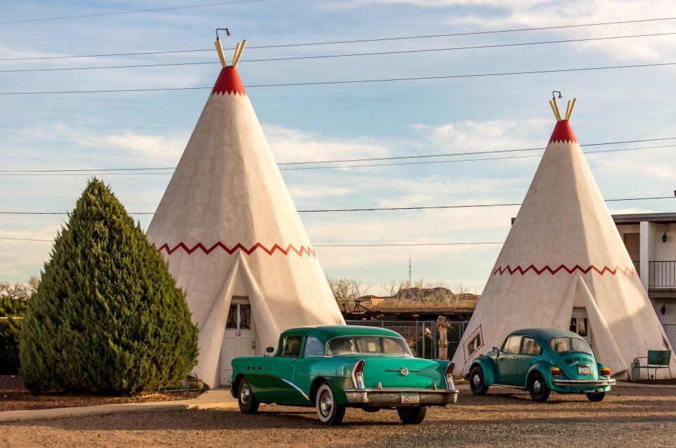 Wigwam Hotel, Holbrook, AZ, USA: teepee or wigwam hotel rooms along historic route 66.