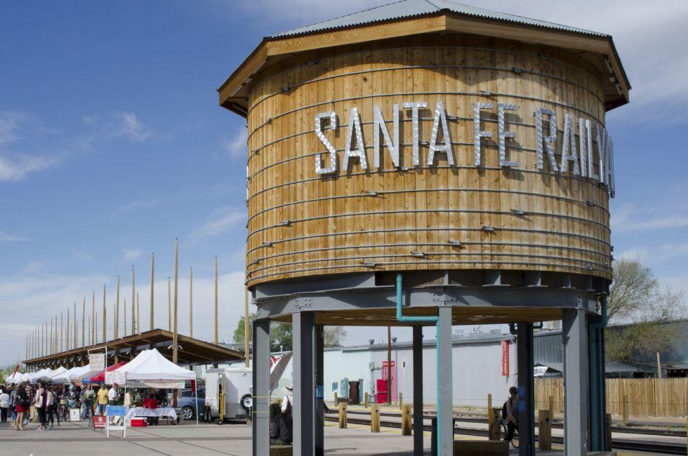 Saturday mornings at the Santa Fe Farmers Market are crowded with shoppers, sellers and street performers.  Tent after tent is filled with farm fresh crops and handcrafted foods.