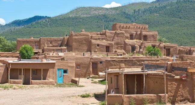 Adobe house in Taos Pueblo, NM