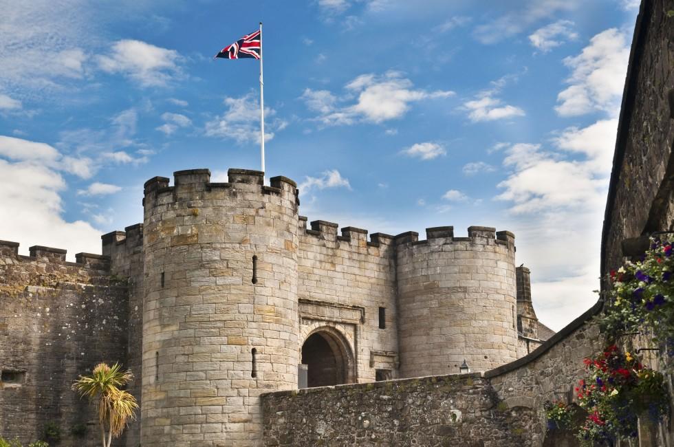 Main entrance, Stirling Castle, Scotland showing two guard towers; Shutterstock ID 132994523; Project/Title: Scotland title pages; Downloader: Melanie Marin