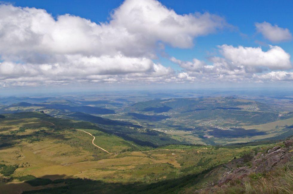 A panoramic view of the Eastern Cape from the Amatola Mountains