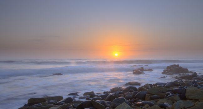 Sunrise at the beach, East London, South Africa; 