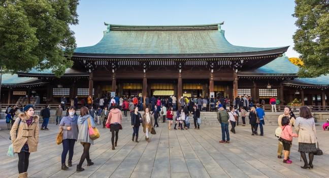 TOKYO, JAPAN - NOVEMBER 23: Meiji-jingu in Tokyo, Japan on November 23, 2013. The shrine officially designated one of Kanpei-taisha, the 1st rank of government supported shrines; Shutterstock ID 191077487; Project/Title: Top 100; Downloader: Fodor's Travel