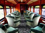 Strasburg, Pennsylvania: First Class Lounge Car with swivel chairs on a vintage Strasburg Railroad passenger car *.