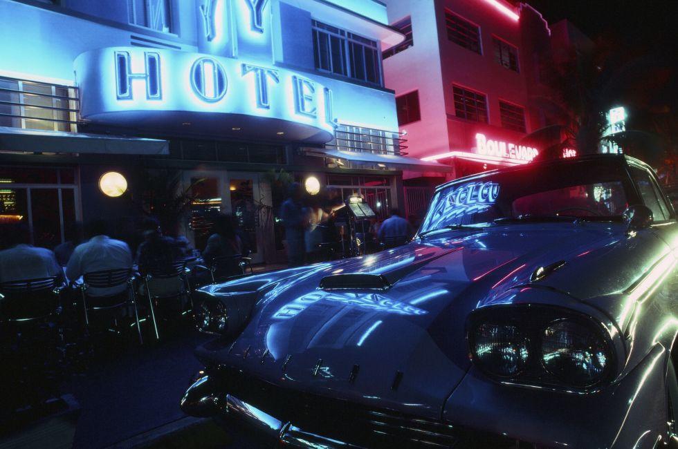 Renovated art deco hotel on the Miami South Beach strip