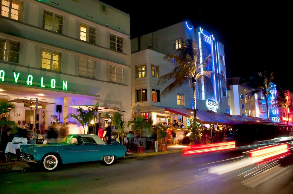 Miami South Beach at night