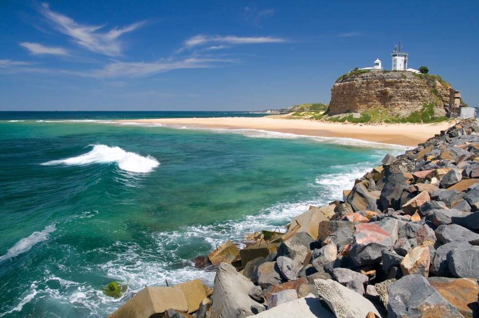 The Nobbys Head Lighthouse in Newcastle, Australia; Shutterstock ID 6961519; Project/Title: fodors.com destinations; Downloader: Melanie Marin