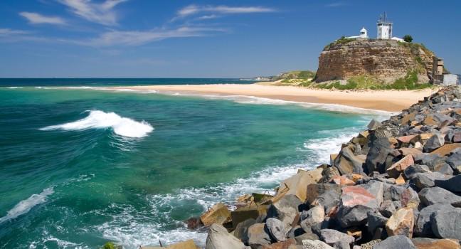 The Nobbys Head Lighthouse in Newcastle, Australia; Shutterstock ID 6961519; Project/Title: fodors.com destinations; Downloader: Melanie Marin