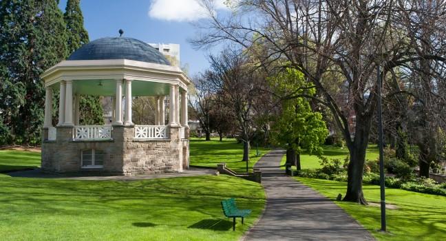 Saint David's Park in Hobart, Tasmania, Australia; 