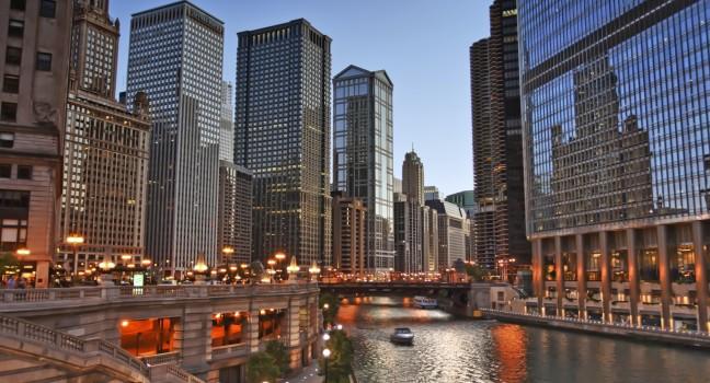 Chicago River at Night