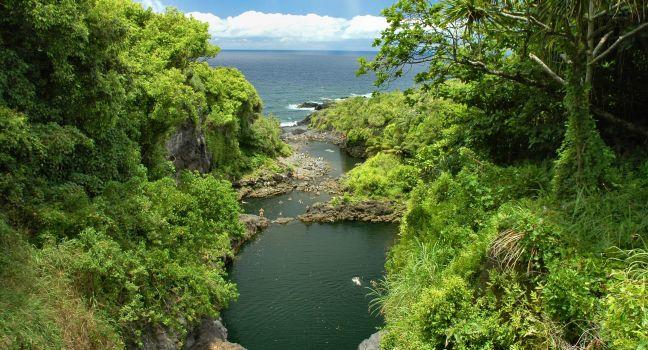 Oheo Gulch and the Sacred Pools, captured on the island of Maui in the Hawaiian Islands.